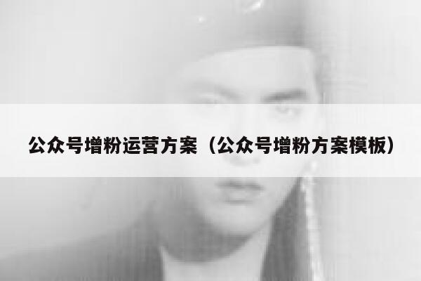 公众号增粉运营方案（公众号增粉方案模板） 第1张
