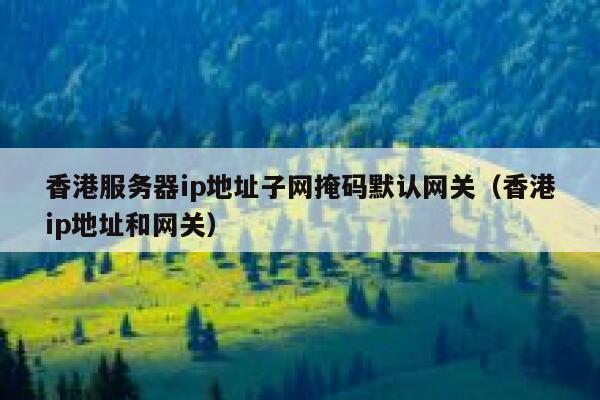 香港服务器ip地址子网掩码默认网关（香港ip地址和网关） 第1张