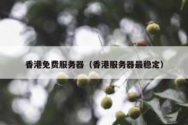 香港免费服务器（香港服务器最稳定） 第1张