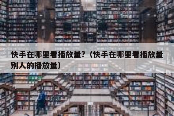 快手在哪里看播放量?（快手在哪里看播放量别人的播放量） 第1张
