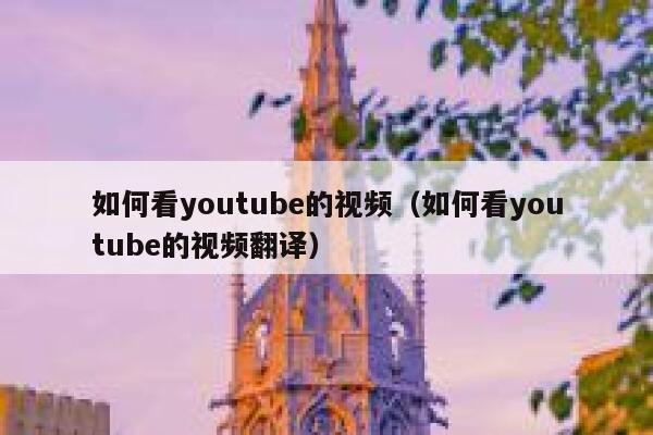 如何看youtube的视频（如何看youtube的视频翻译） 第1张
