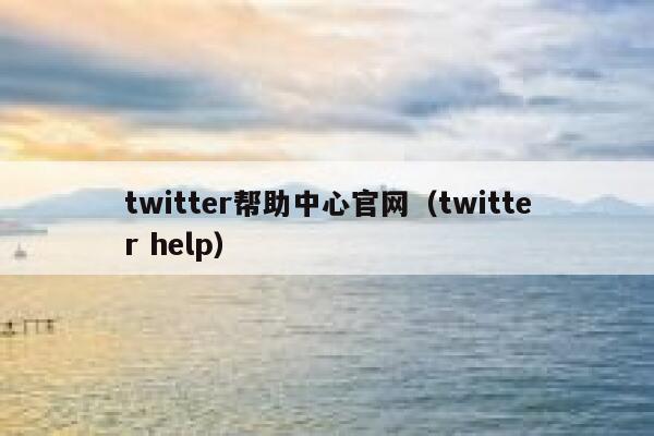 twitter帮助中心官网（twitter help） 第1张