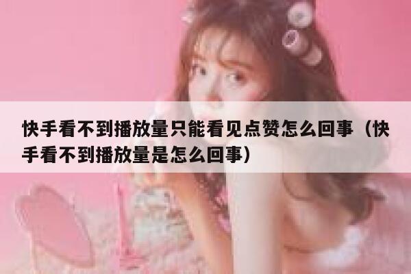 快手看不到播放量只能看见点赞怎么回事（快手看不到播放量是怎么回事） 第1张