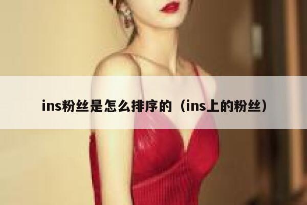 ins粉丝是怎么排序的（ins上的粉丝） 第1张