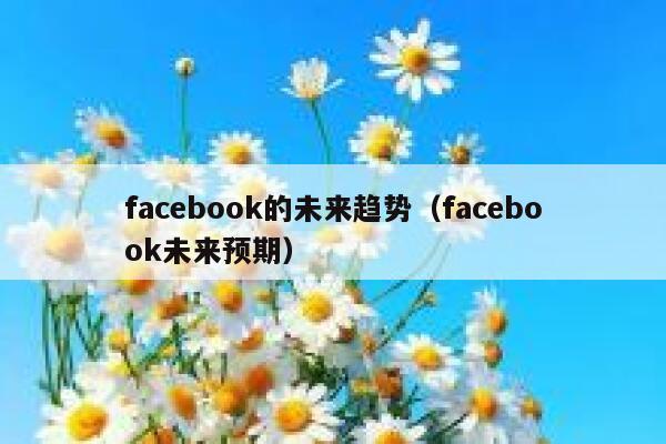facebook的未来趋势（facebook未来预期） 第1张