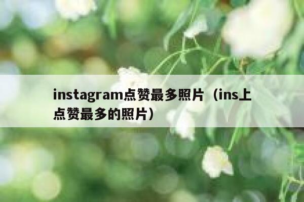 instagram点赞最多照片（ins上点赞最多的照片） 第1张