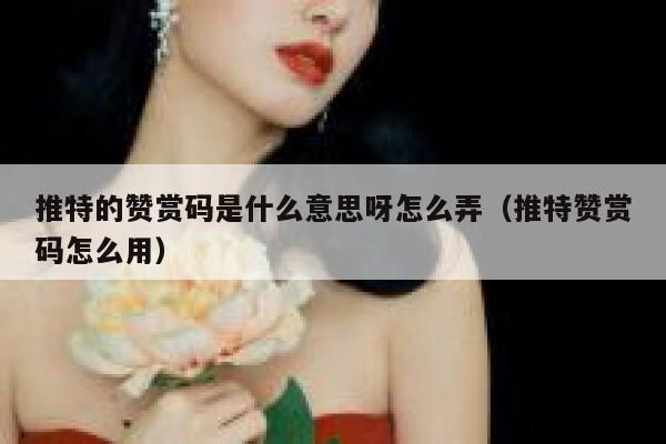 推特的赞赏码是什么意思呀怎么弄（推特赞赏码怎么用） 第1张