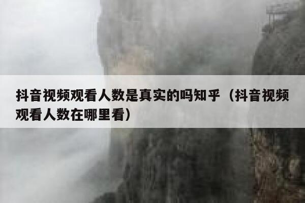 抖音视频观看人数是真实的吗知乎（抖音视频观看人数在哪里看） 第1张