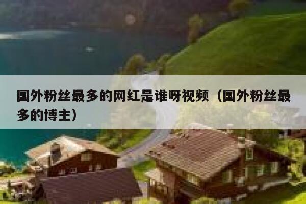 国外粉丝最多的网红是谁呀视频（国外粉丝最多的博主） 第1张