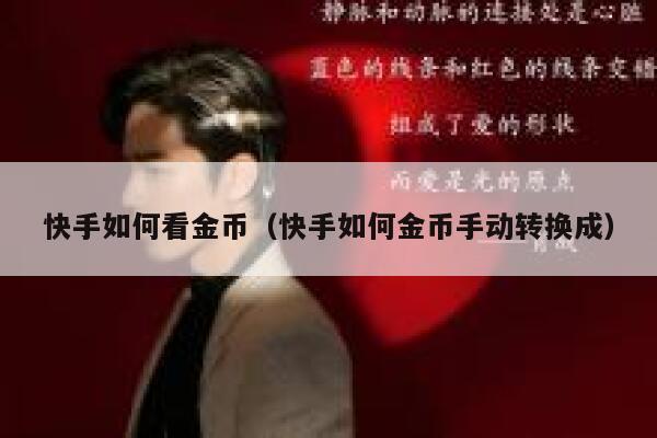 快手如何看金币（快手如何金币手动转换成） 第1张