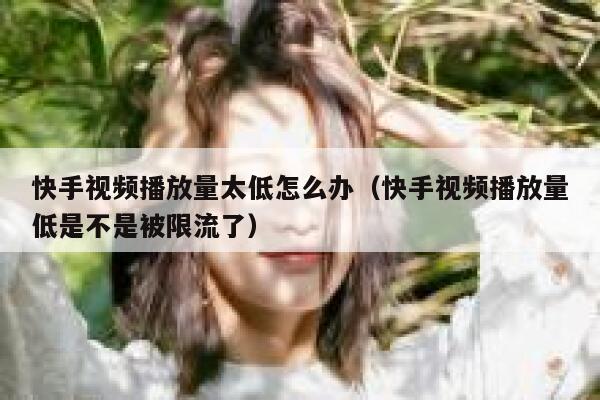 快手视频播放量太低怎么办（快手视频播放量低是不是被限流了） 第1张