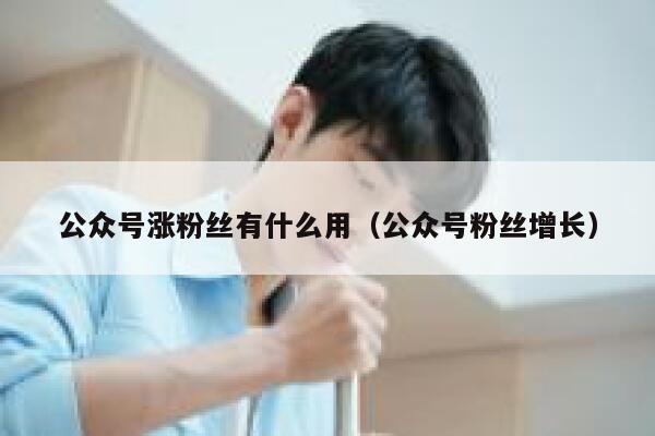 公众号涨粉丝有什么用（公众号粉丝增长） 第1张