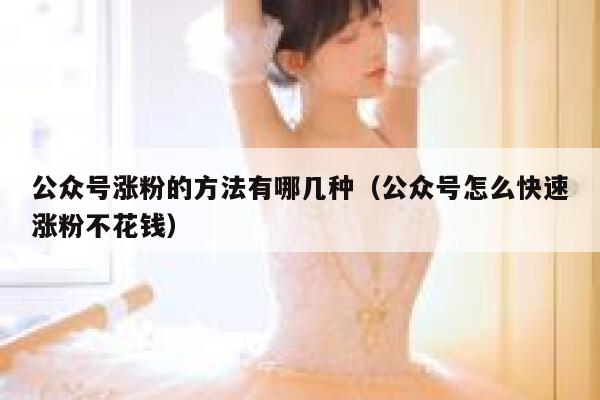 公众号涨粉的方法有哪几种（公众号怎么快速涨粉不花钱） 第1张