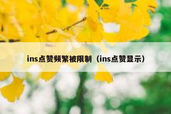 ins点赞频繁被限制（ins点赞显示） 第1张