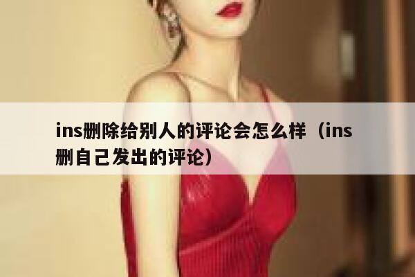 ins删除给别人的评论会怎么样（ins 删自己发出的评论） 第1张