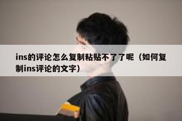 ins的评论怎么复制粘贴不了了呢（如何复制ins评论的文字） 第1张