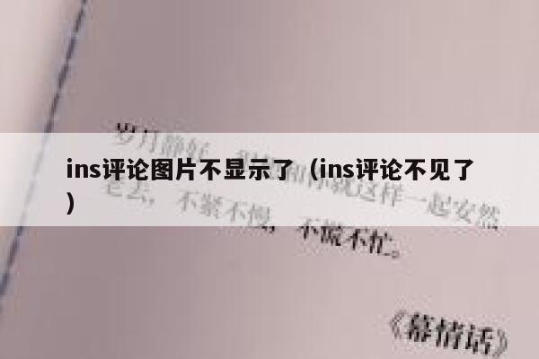 ins评论图片不显示了（ins评论不见了） 第1张