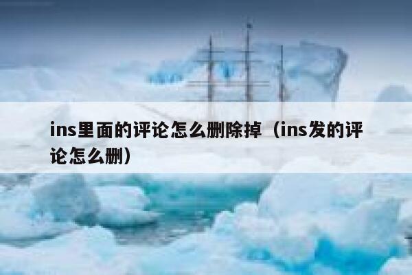 ins里面的评论怎么删除掉（ins发的评论怎么删） 第1张