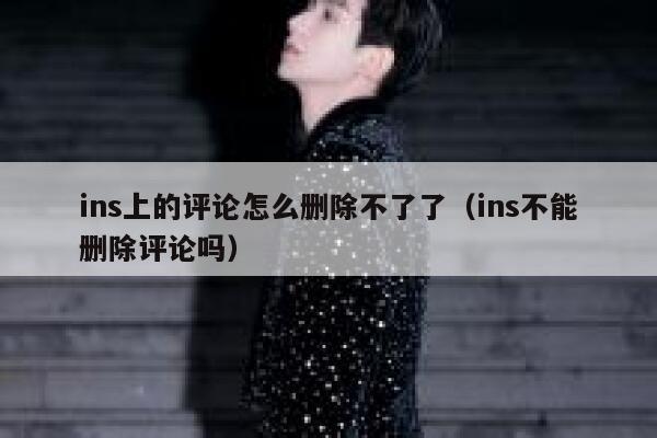 ins上的评论怎么删除不了了（ins不能删除评论吗） 第1张