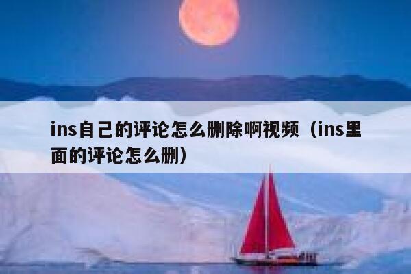 ins自己的评论怎么删除啊视频（ins里面的评论怎么删） 第1张