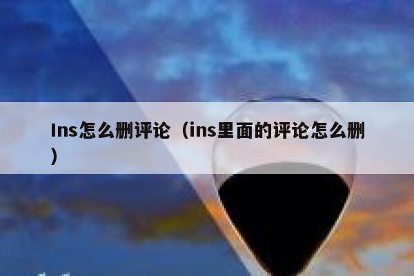 Ins怎么删评论（ins里面的评论怎么删） 第1张