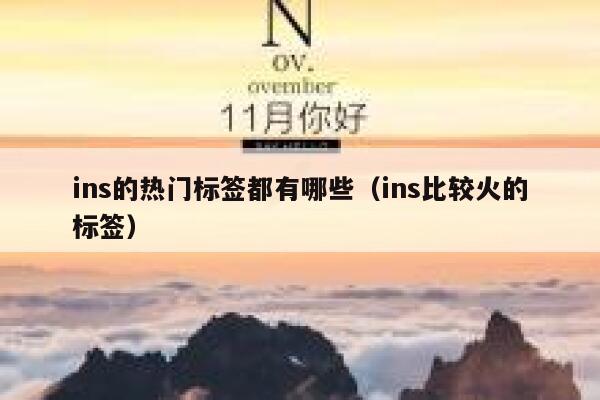 ins的热门标签都有哪些（ins比较火的标签） 第1张