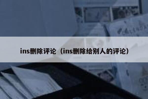 ins删除评论（ins删除给别人的评论） 第1张