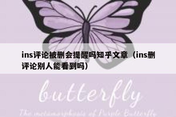 ins评论被删会提醒吗知乎文章（ins删评论别人能看到吗） 第1张