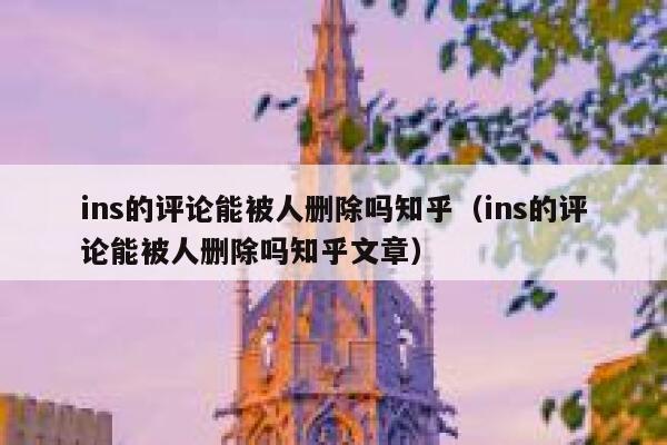 ins的评论能被人删除吗知乎（ins的评论能被人删除吗知乎文章） 第1张