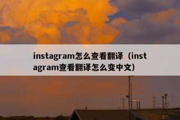 instagram怎么查看翻译（instagram查看翻译怎么变中文） 第1张