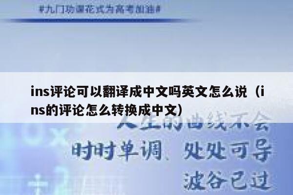 ins评论可以翻译成中文吗英文怎么说（ins的评论怎么转换成中文） 第1张