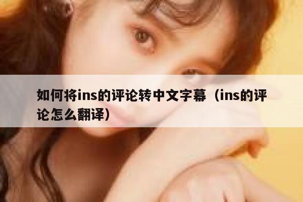 如何将ins的评论转中文字幕（ins的评论怎么翻译） 第1张