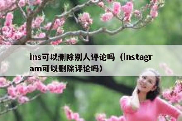 ins可以删除别人评论吗（instagram可以删除评论吗） 第1张