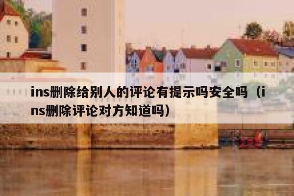 ins删除给别人的评论有提示吗安全吗（ins删除评论对方知道吗） 第1张