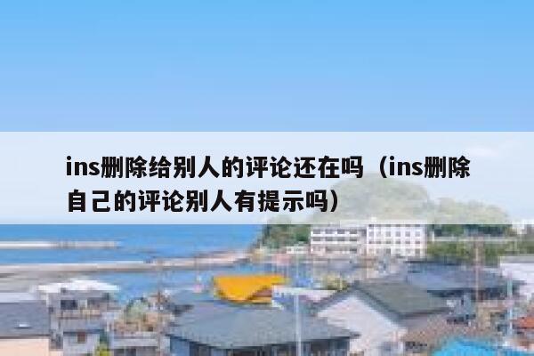ins删除给别人的评论还在吗（ins删除自己的评论别人有提示吗） 第1张