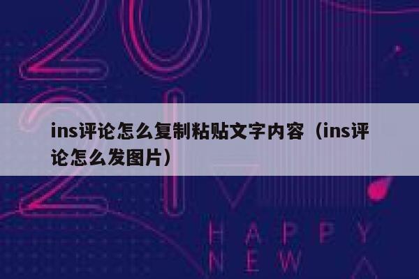 ins评论怎么复制粘贴文字内容（ins评论怎么发图片） 第1张
