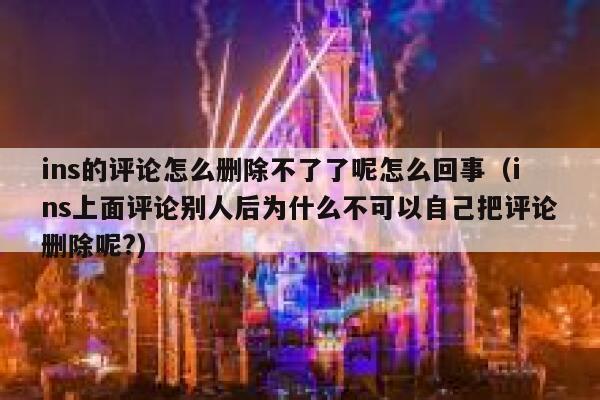 ins的评论怎么删除不了了呢怎么回事（ins上面评论别人后为什么不可以自己把评论删除呢?） 第1张