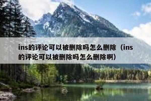 ins的评论可以被删除吗怎么删除（ins的评论可以被删除吗怎么删除啊） 第1张