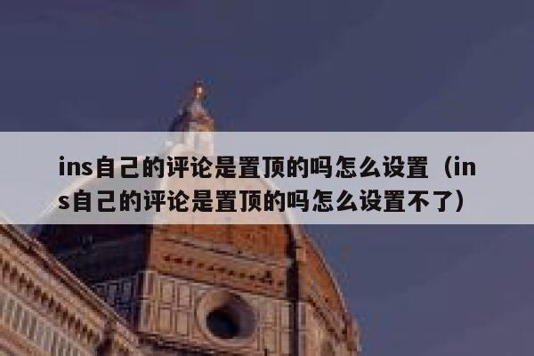 ins自己的评论是置顶的吗怎么设置（ins自己的评论是置顶的吗怎么设置不了） 第1张