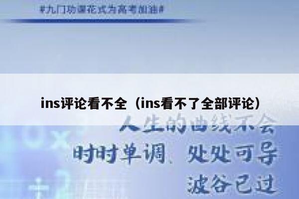 ins评论看不全（ins看不了全部评论） 第1张
