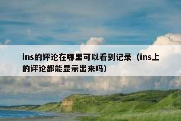 ins的评论在哪里可以看到记录（ins上的评论都能显示出来吗） 第1张
