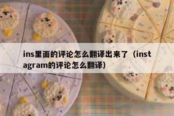 ins里面的评论怎么翻译出来了（instagram的评论怎么翻译） 第1张