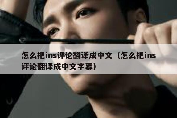 怎么把ins评论翻译成中文（怎么把ins评论翻译成中文字幕） 第1张