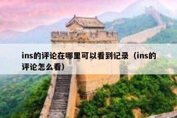 ins的评论在哪里可以看到记录（ins的评论怎么看） 第1张