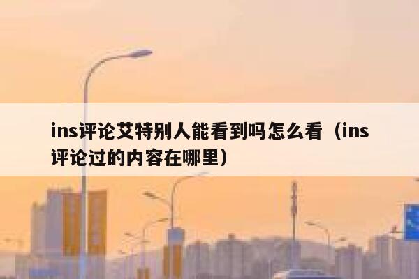 ins评论艾特别人能看到吗怎么看（ins评论过的内容在哪里） 第1张