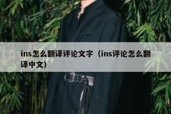 ins怎么翻译评论文字（ins评论怎么翻译中文） 第1张