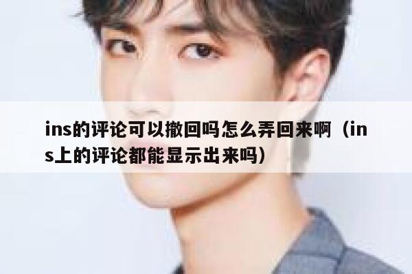 ins的评论可以撤回吗怎么弄回来啊（ins上的评论都能显示出来吗） 第1张