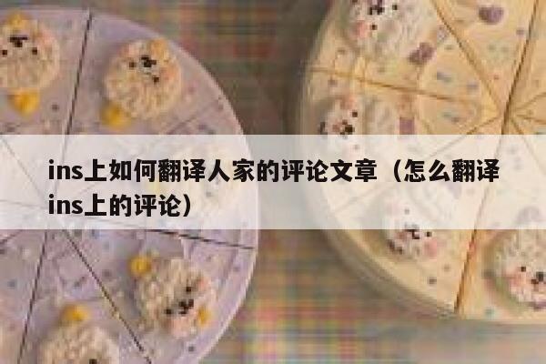 ins上如何翻译人家的评论文章（怎么翻译ins上的评论） 第1张