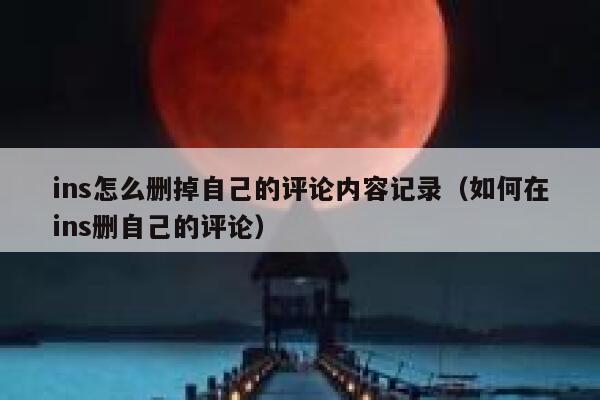 ins怎么删掉自己的评论内容记录（如何在ins删自己的评论） 第1张