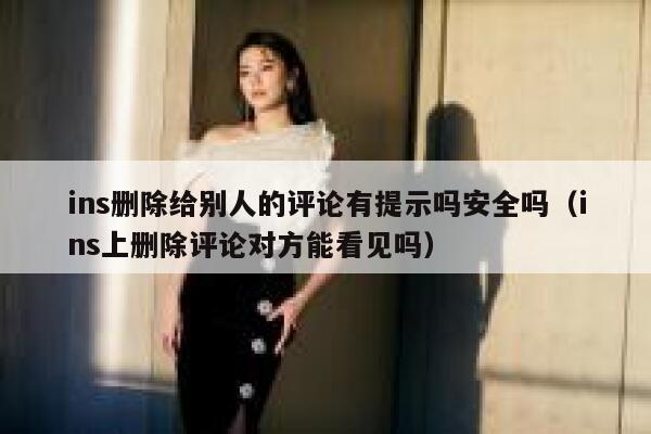 ins删除给别人的评论有提示吗安全吗（ins上删除评论对方能看见吗） 第1张
